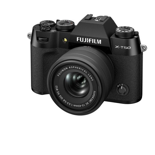 Fujifilm X-T50 Body Schwarz +15-45mm F3.5-5.6 OIS PZ