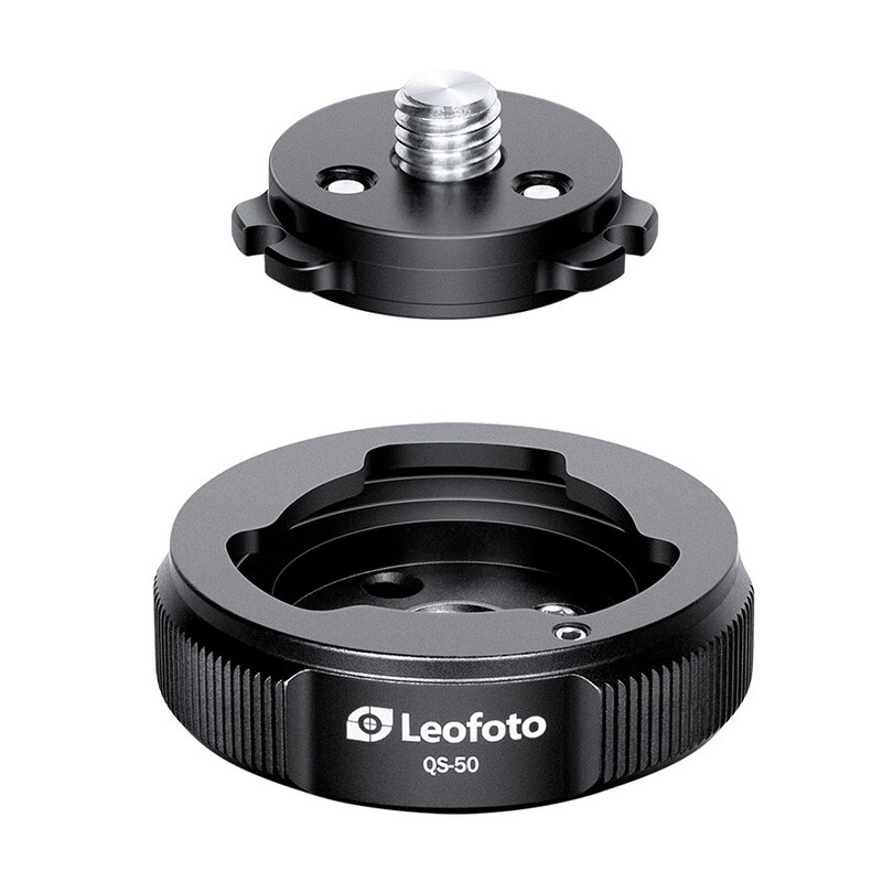 Leofoto Schnellkupplung QS-50 Anti-Twist, 50 mm, 3/8" außen und innen